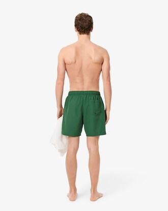 Mid Length Monochrome Swim Trunks Product Image