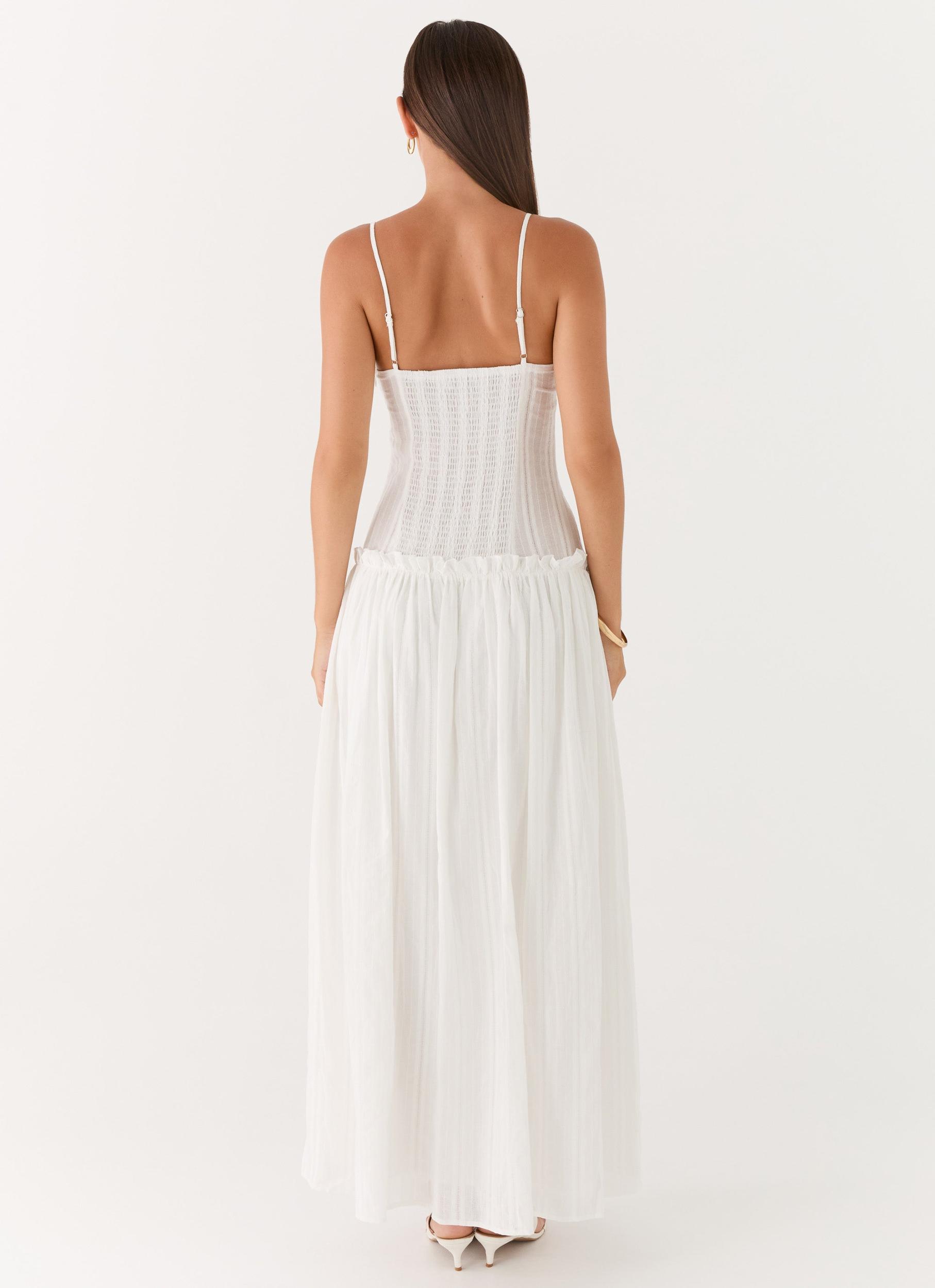 Jacinda Drop Waist Maxi Dress - Ivory Product Image