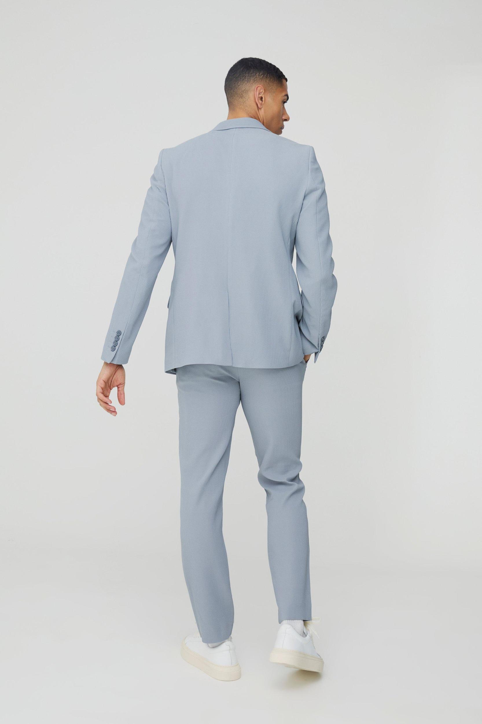 Slim Fit Pleated Blazer | boohooMAN USA Product Image