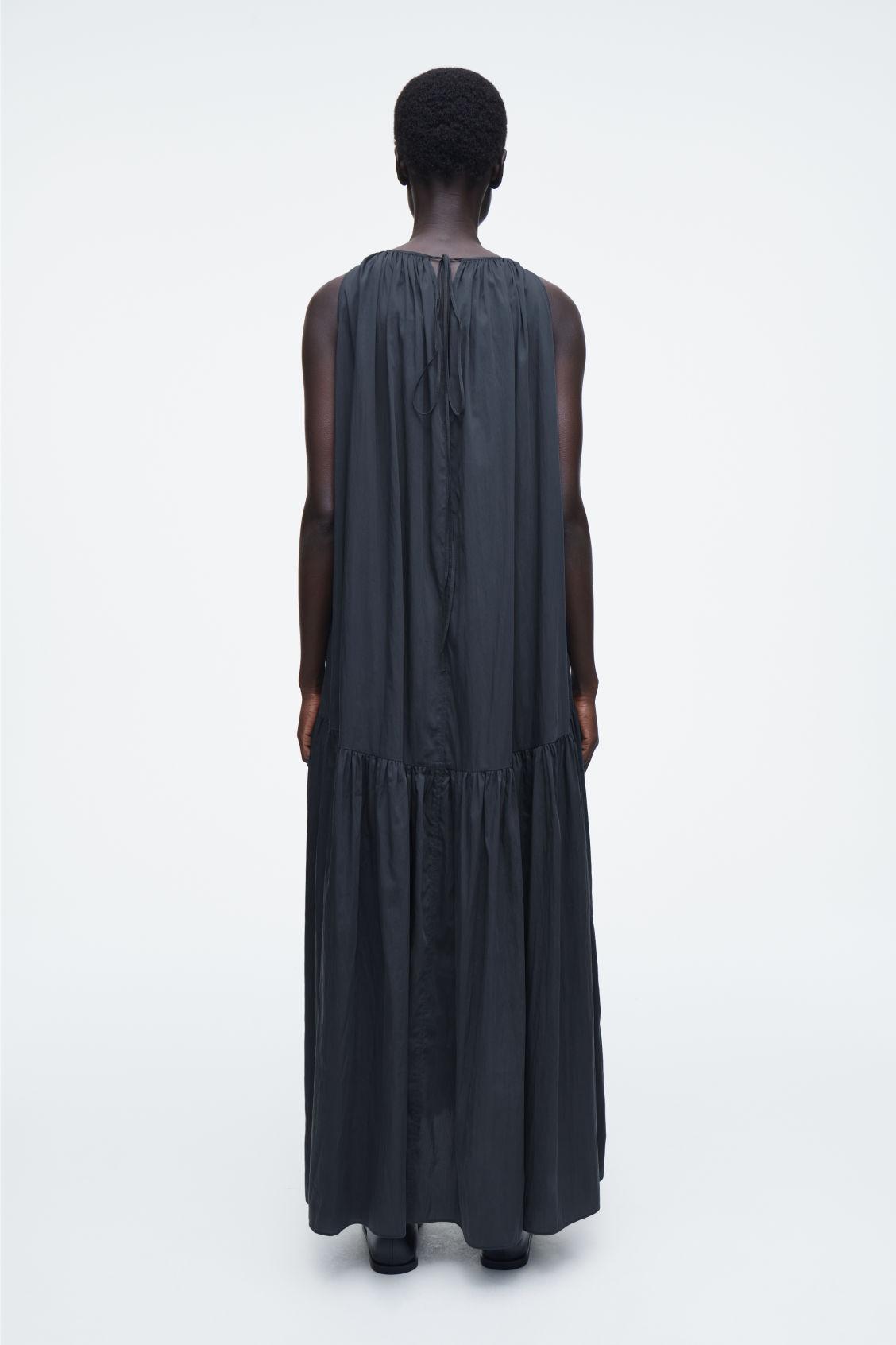 GATHERED HALTERNECK MAXI DRESS Product Image