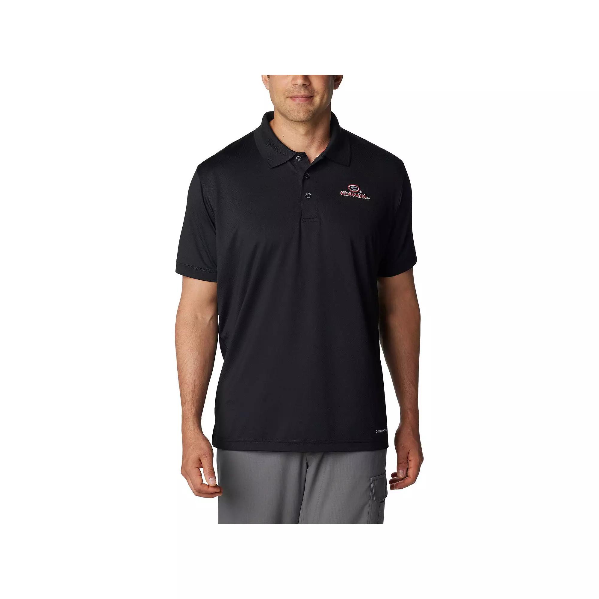 Men's Columbia Black Georgia Bulldogs PFG Tamiami Omni-Shield Polo,  Product Image
