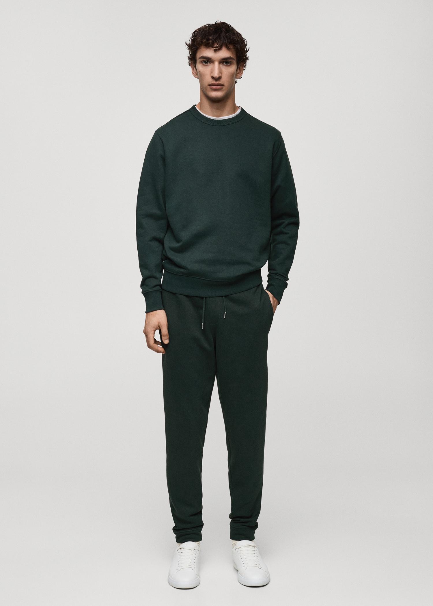 Brushed joggers with elastic waistband - Men | MANGO USA Product Image