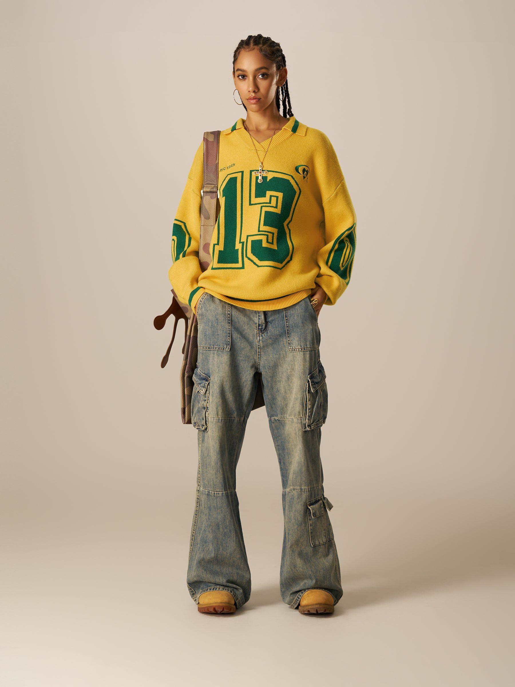 Aelfric Eden Number Graphic Polo Sweater Product Image