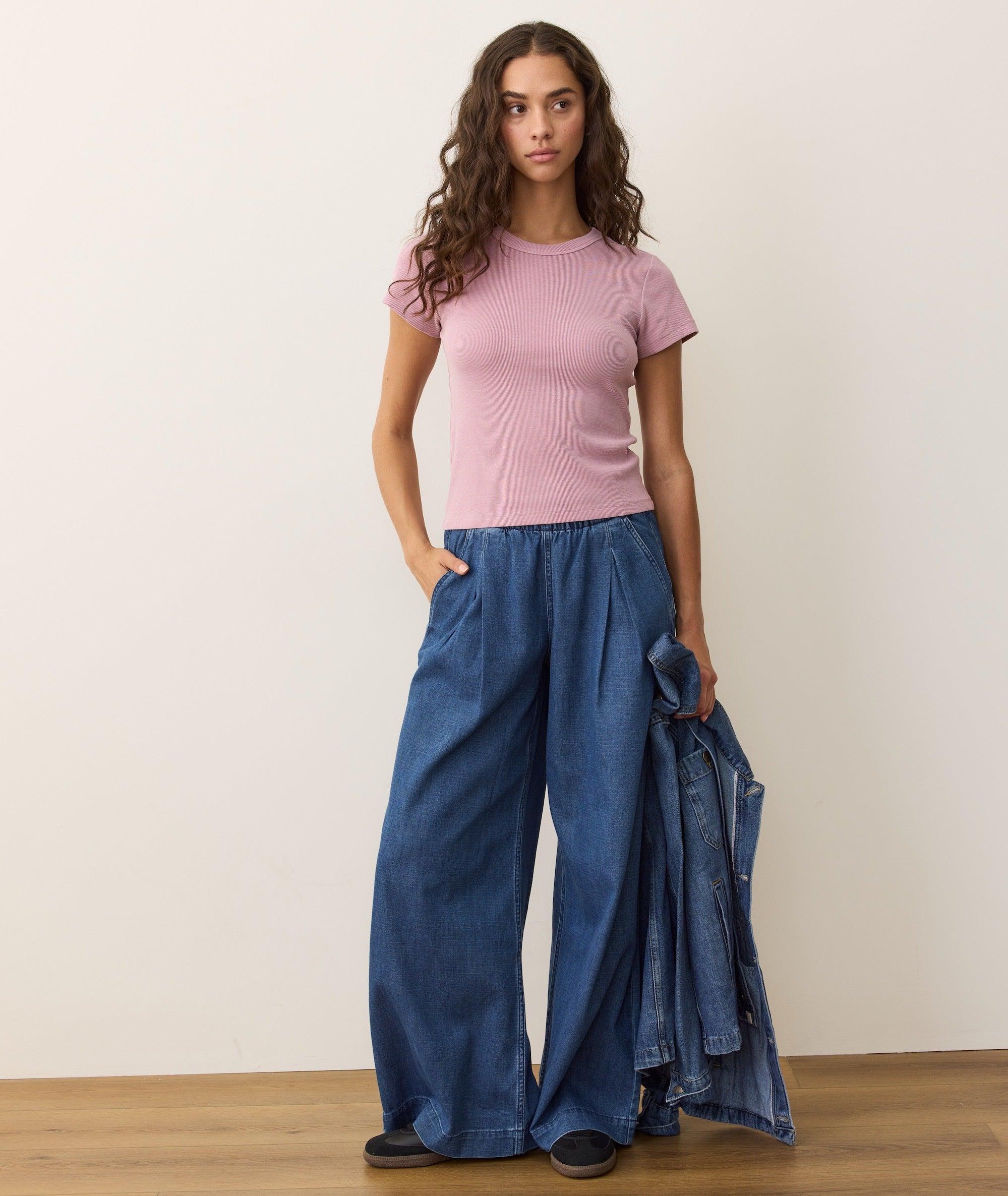 Lexi Rib Sun-In Crew Tee Product Image