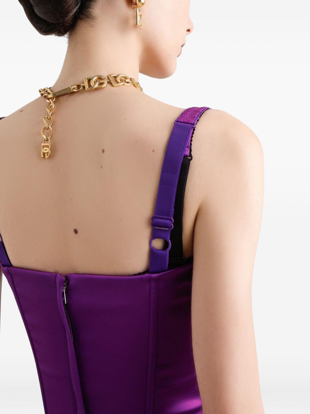 satin bustier mini dress Product Image