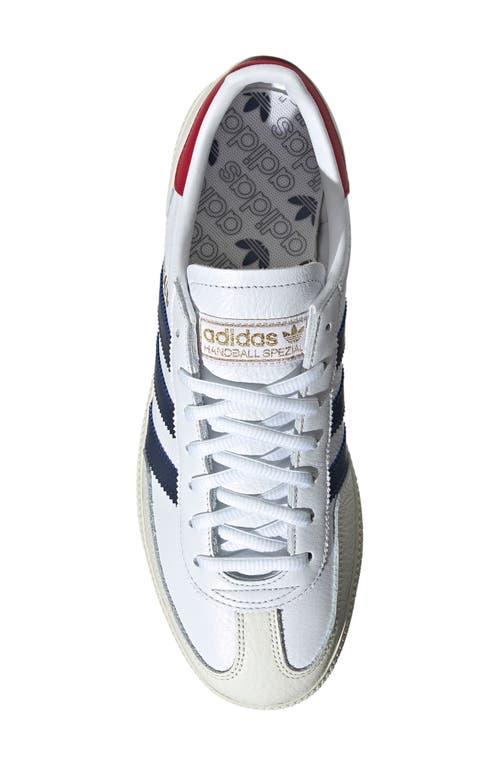 adidas Gender Inclusive Handball Spezial Sneaker in White/Navy/Victory Red at Nordstrom, Size 10 Women's Product Image