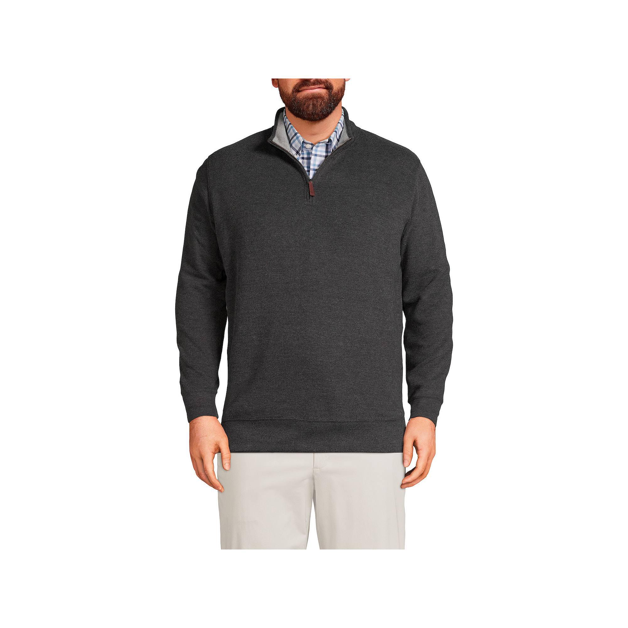 Big & Tall Lands' End Bedford Quarter-Zip Sweater, Men's,  Product Image