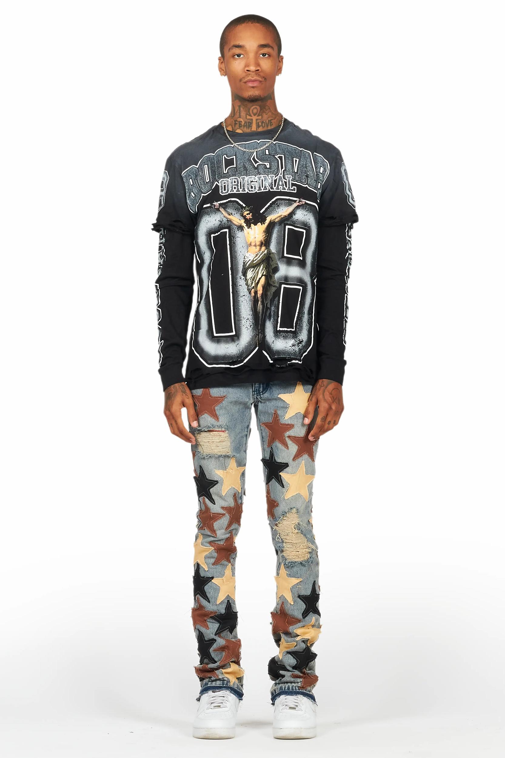 StarLane Tint Stacked Flare Jean Male Product Image