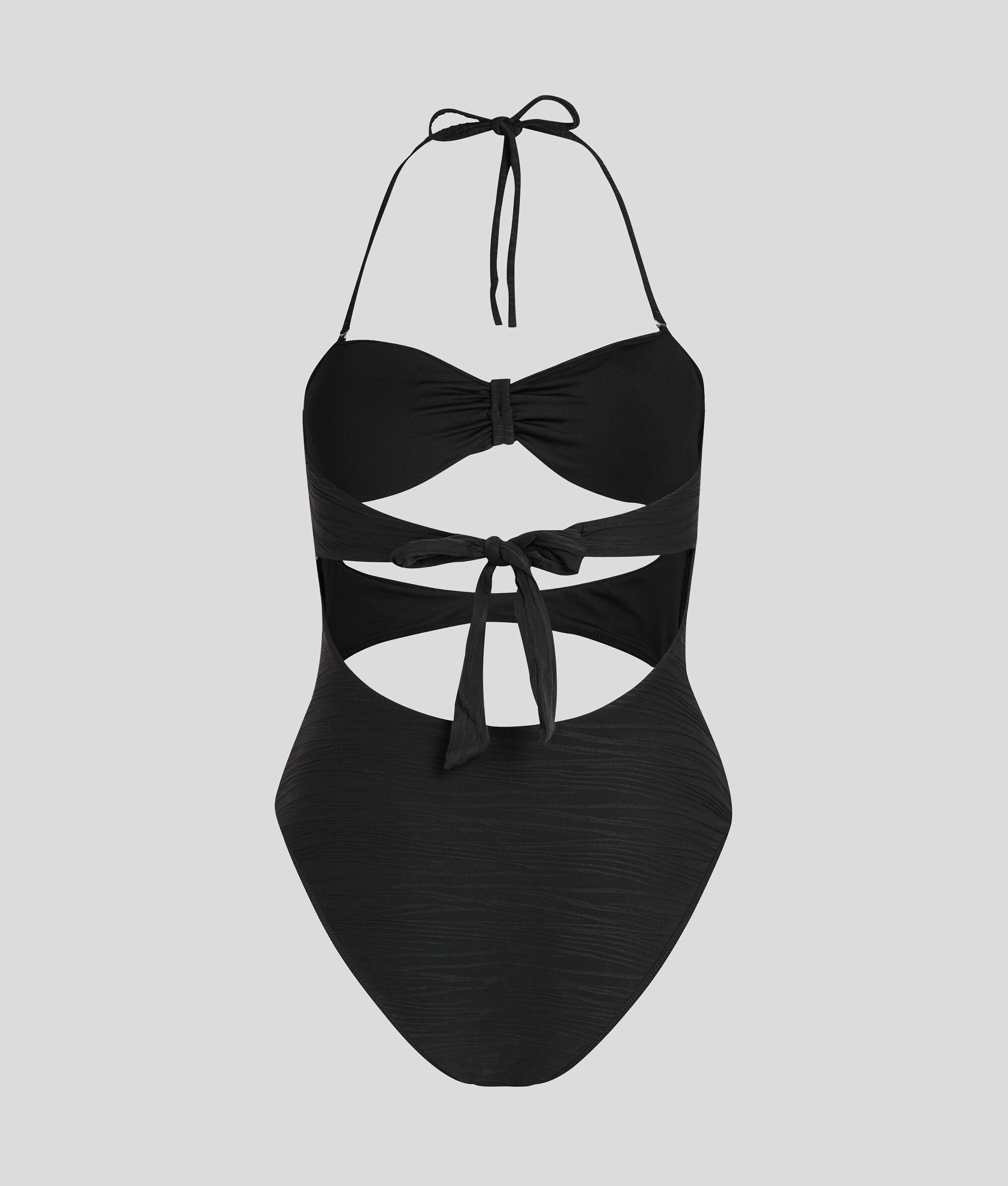 RIBBED BANDEAU SWIMSUIT Product Image