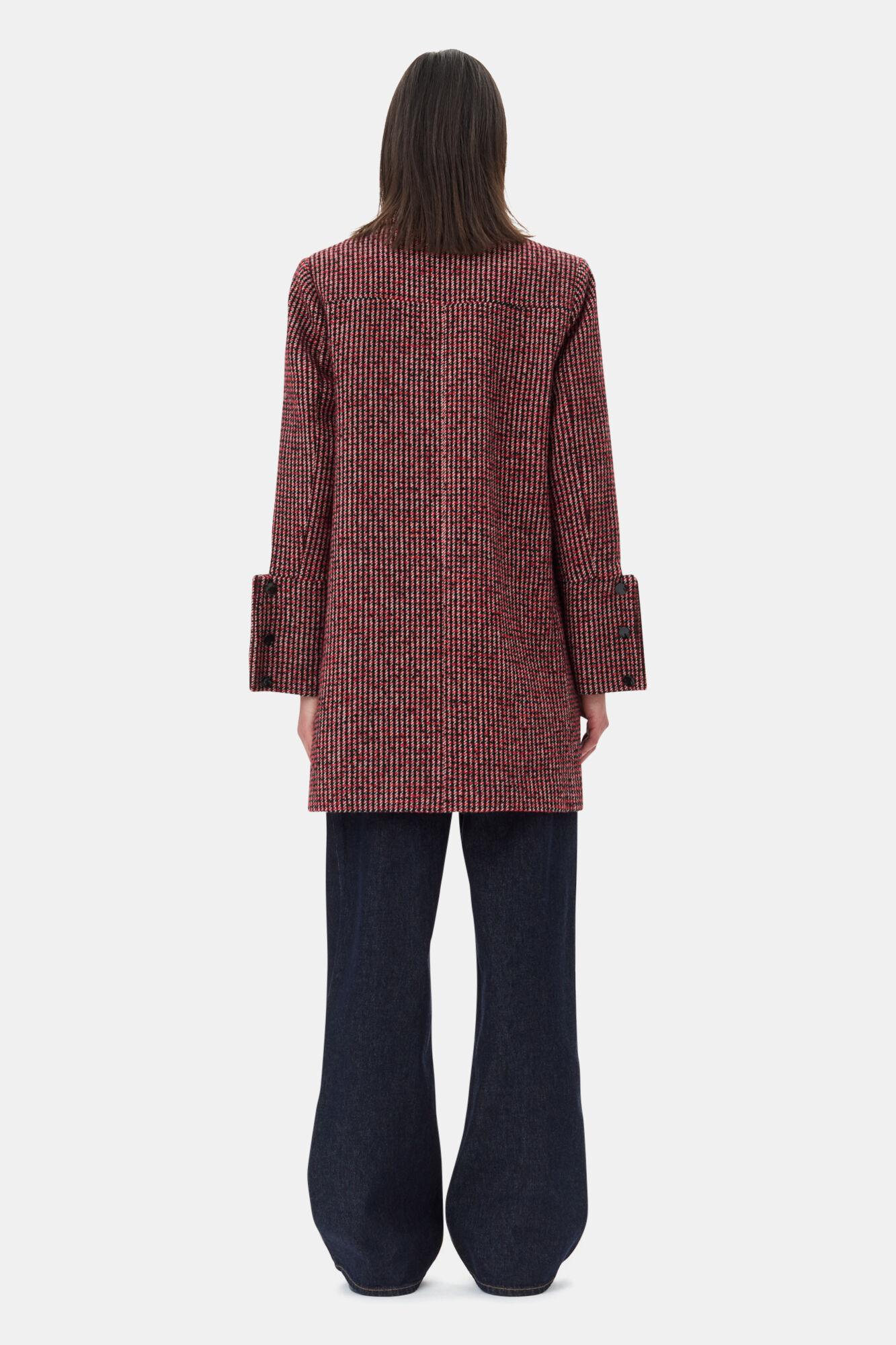 Red Check Midi Jacket Product Image