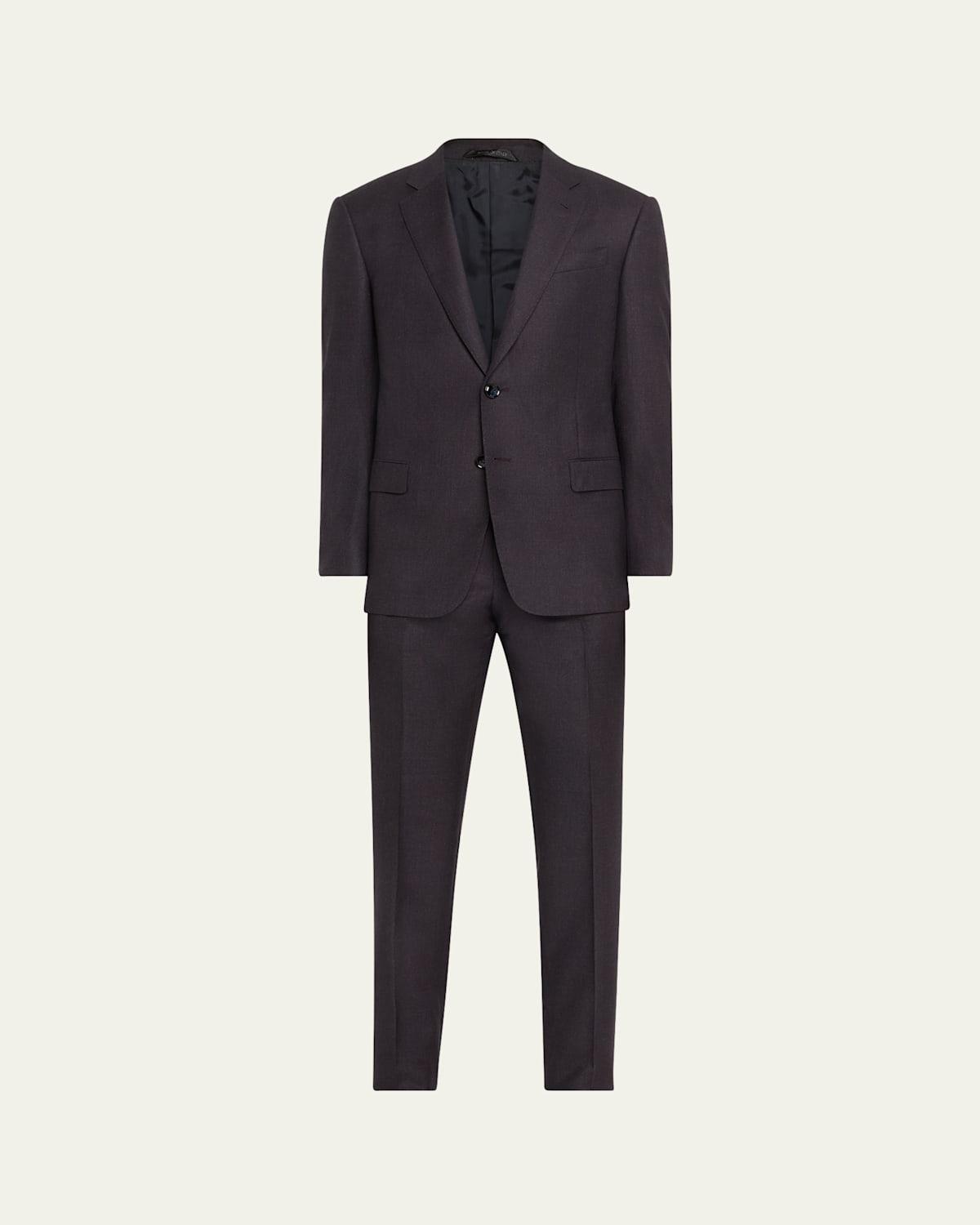Mens Micro-Textured Wool Classic Fit Suit Product Image