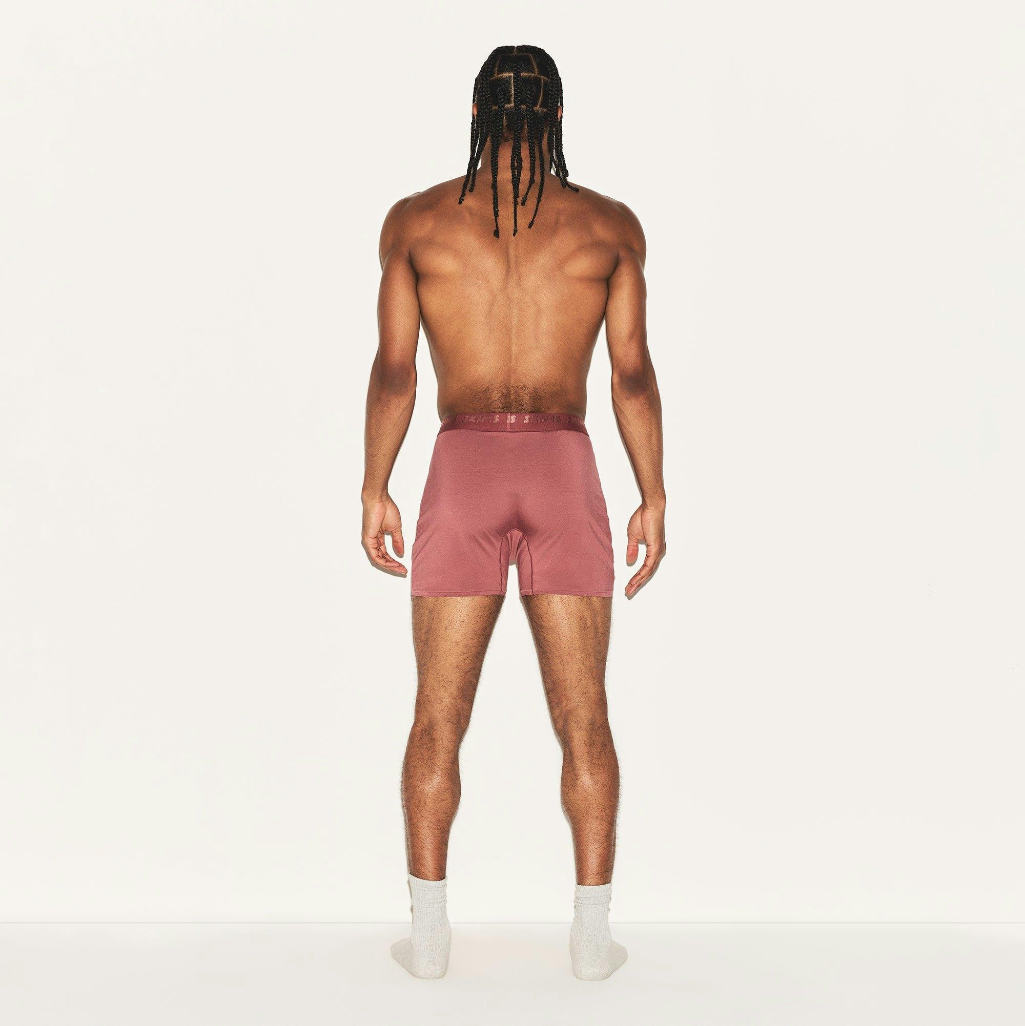 SKIMS STRETCH MENS KNIT BOXER | CORDOVAN Product Image