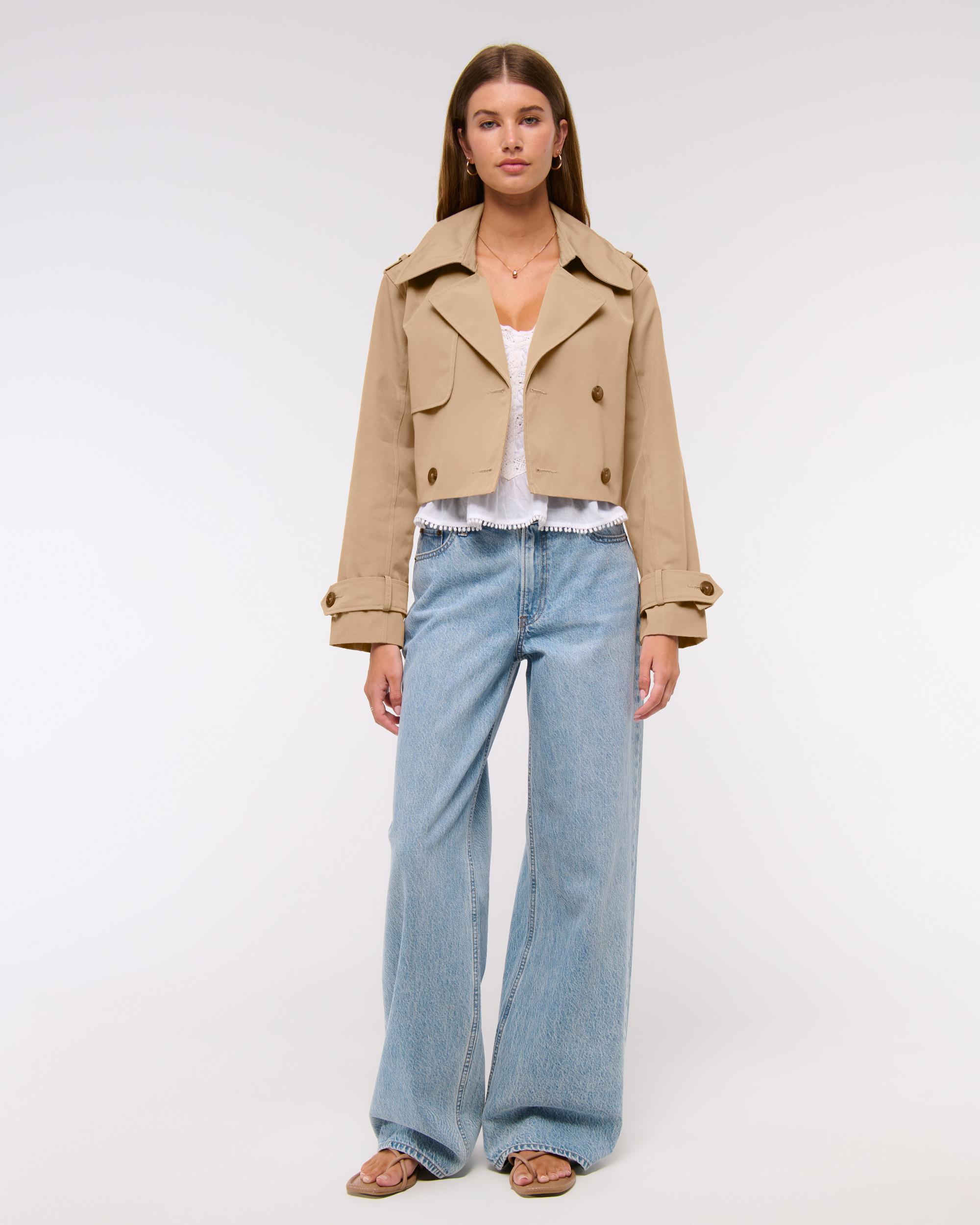 Cropped Trench Coat Product Image