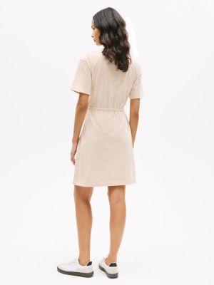 Belted Gold Button T-Shirt Dress Product Image