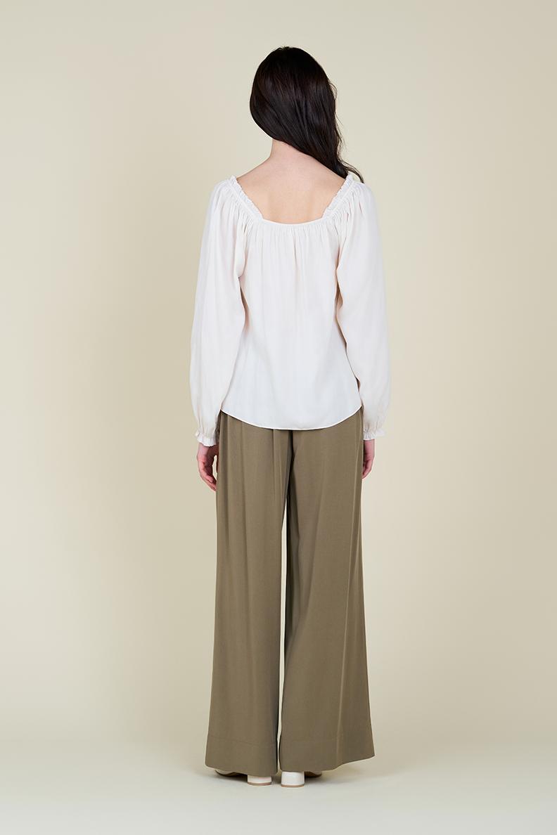 Hand Smocking Detail Satin Top Product Image