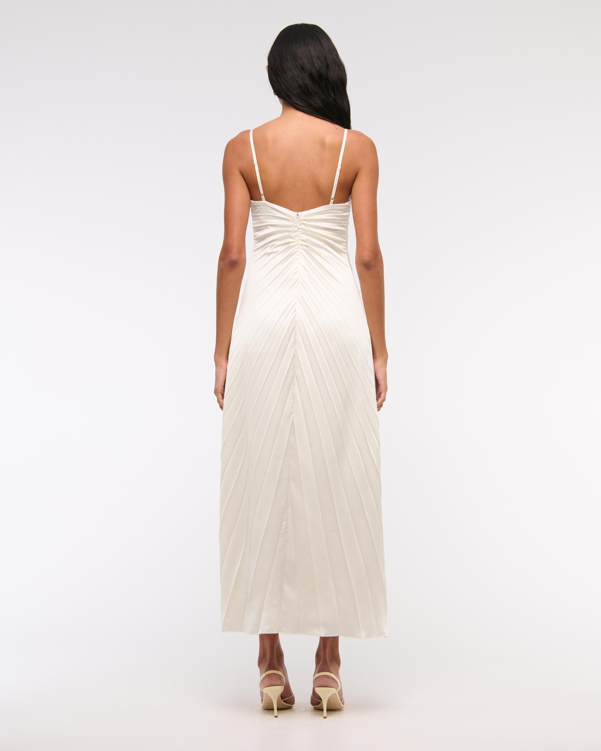The A&F Giselle Sunburst Pleated Maxi Dress Product Image