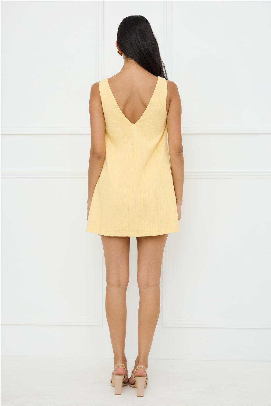 Effortless Icon Mini Dress Yellow Product Image