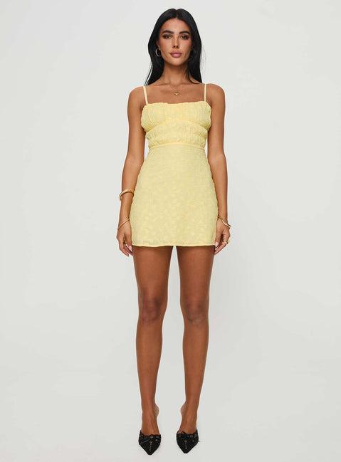 Lucius Mini Dress Lemon Product Image