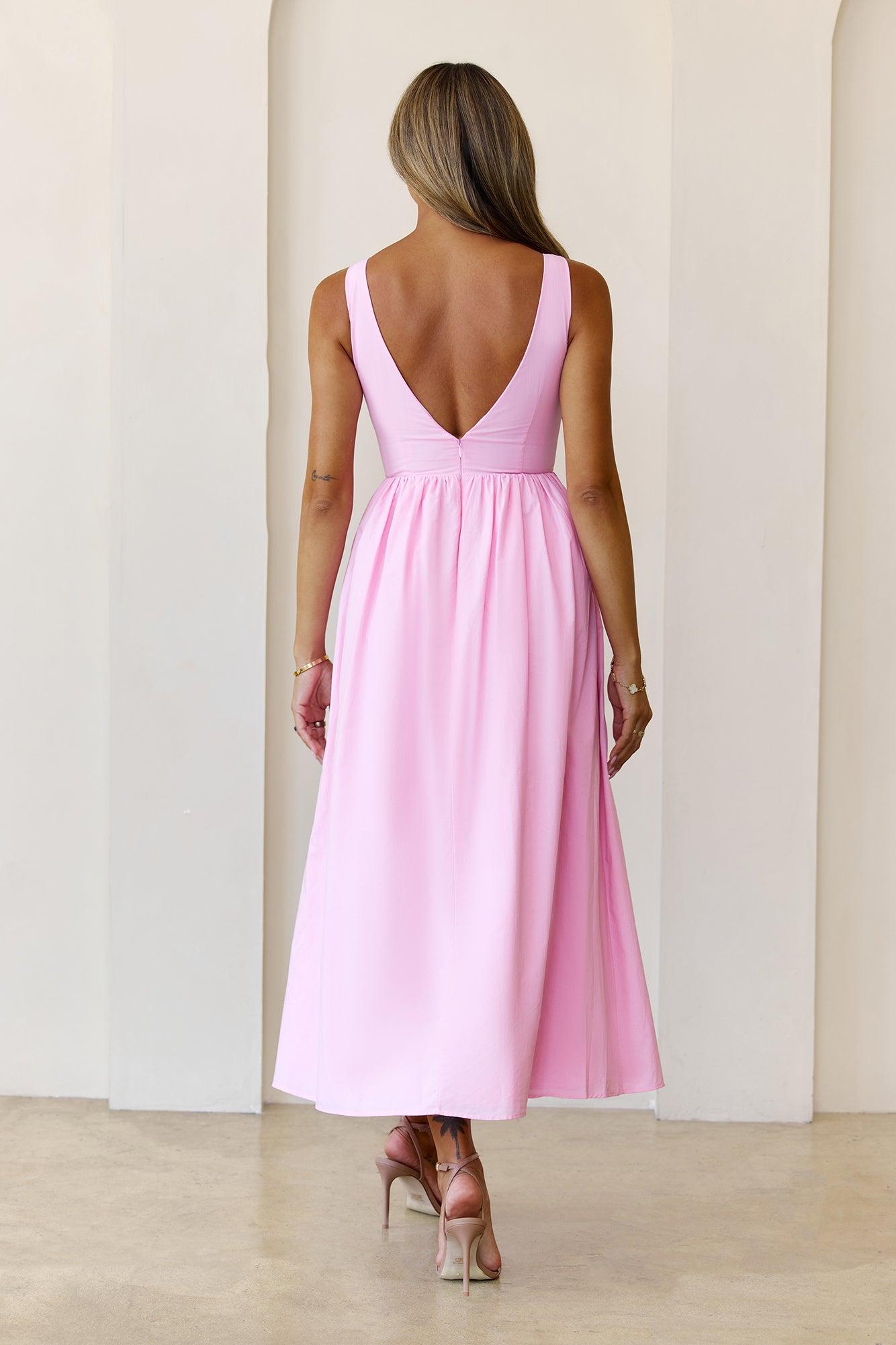 Sea Breeze Beauty Midi Dress Pink Product Image