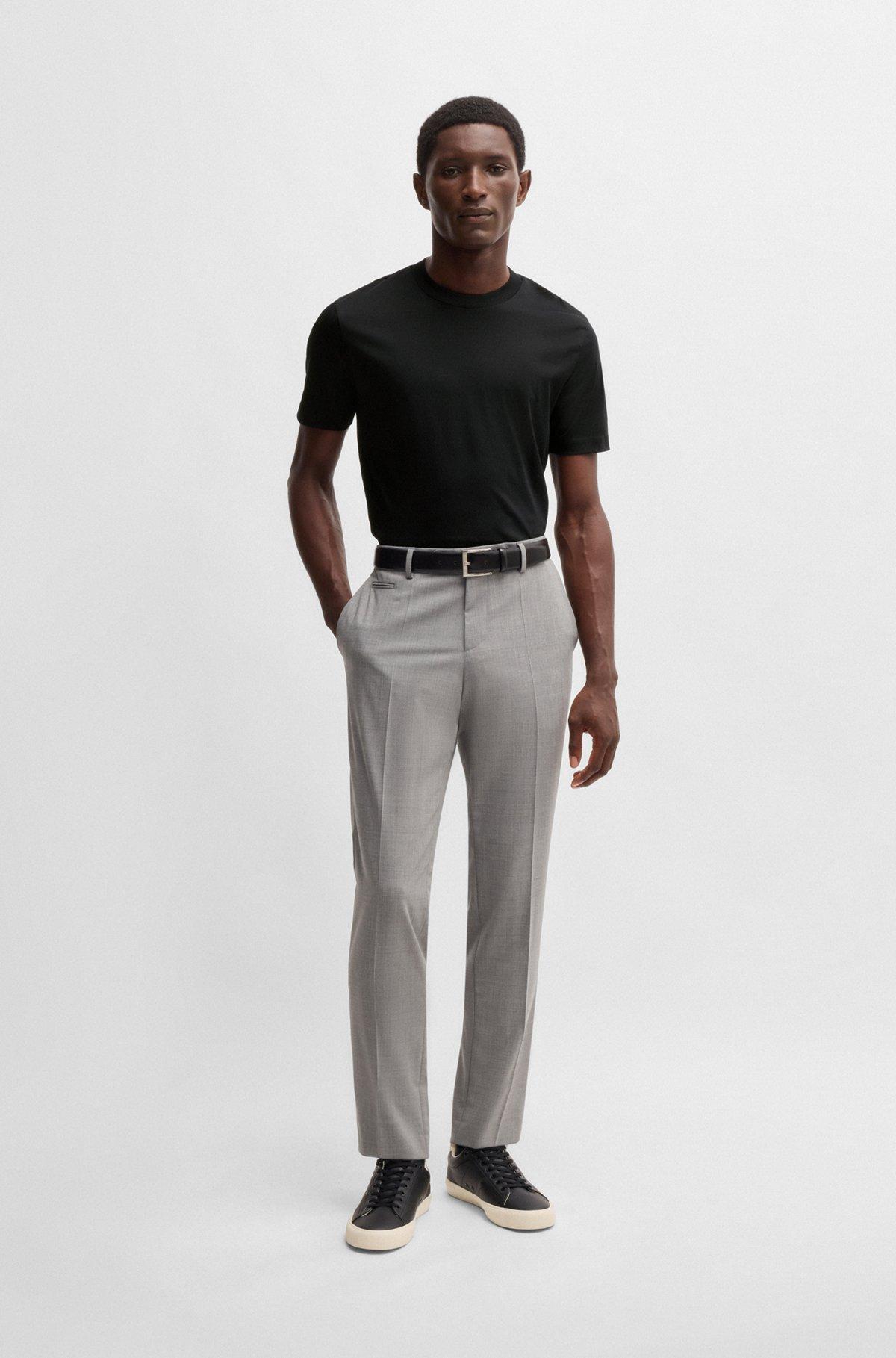 Slim-fit T-shirt in mercerized cotton Product Image