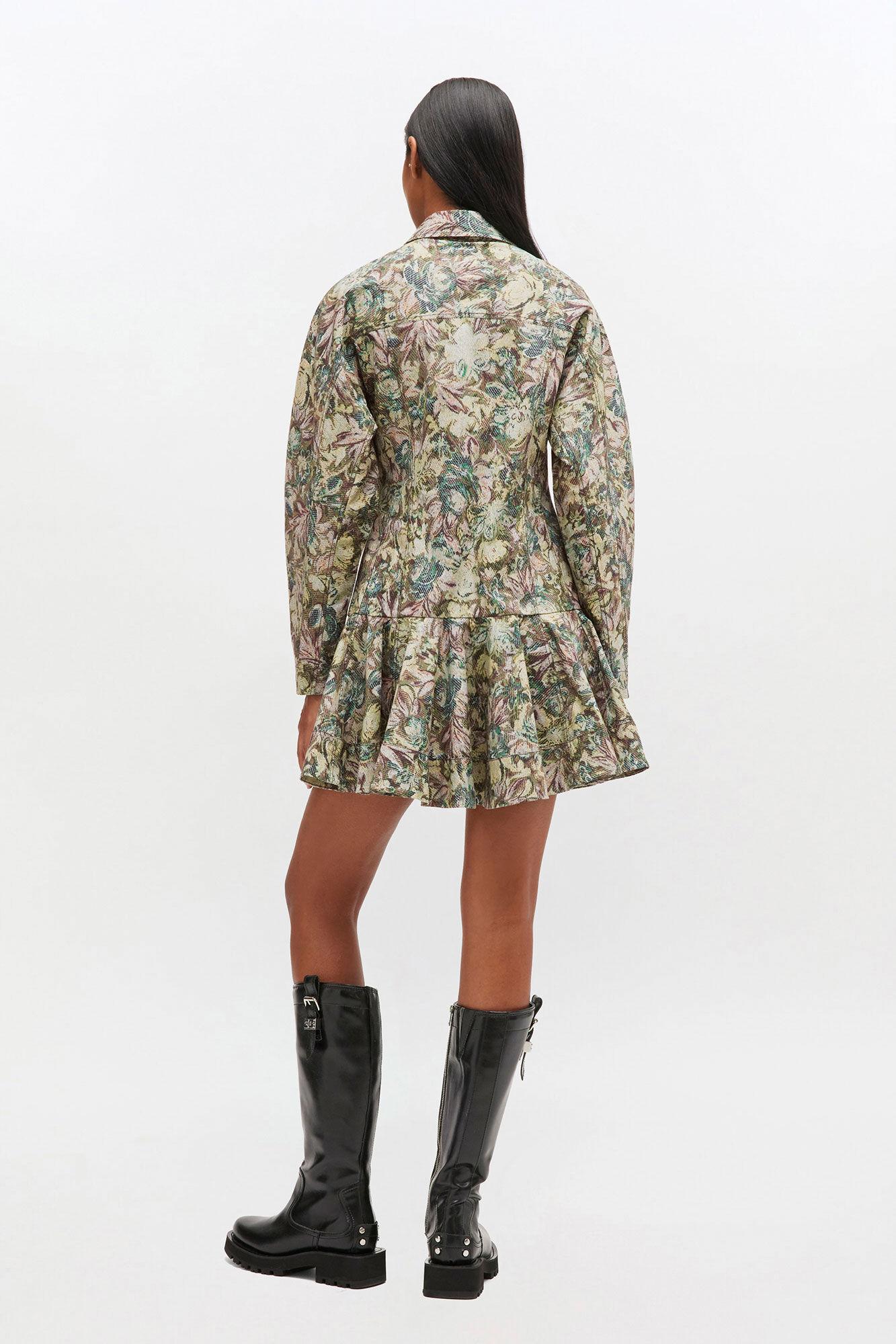 Tapestry Floral Shirt Dress Product Image