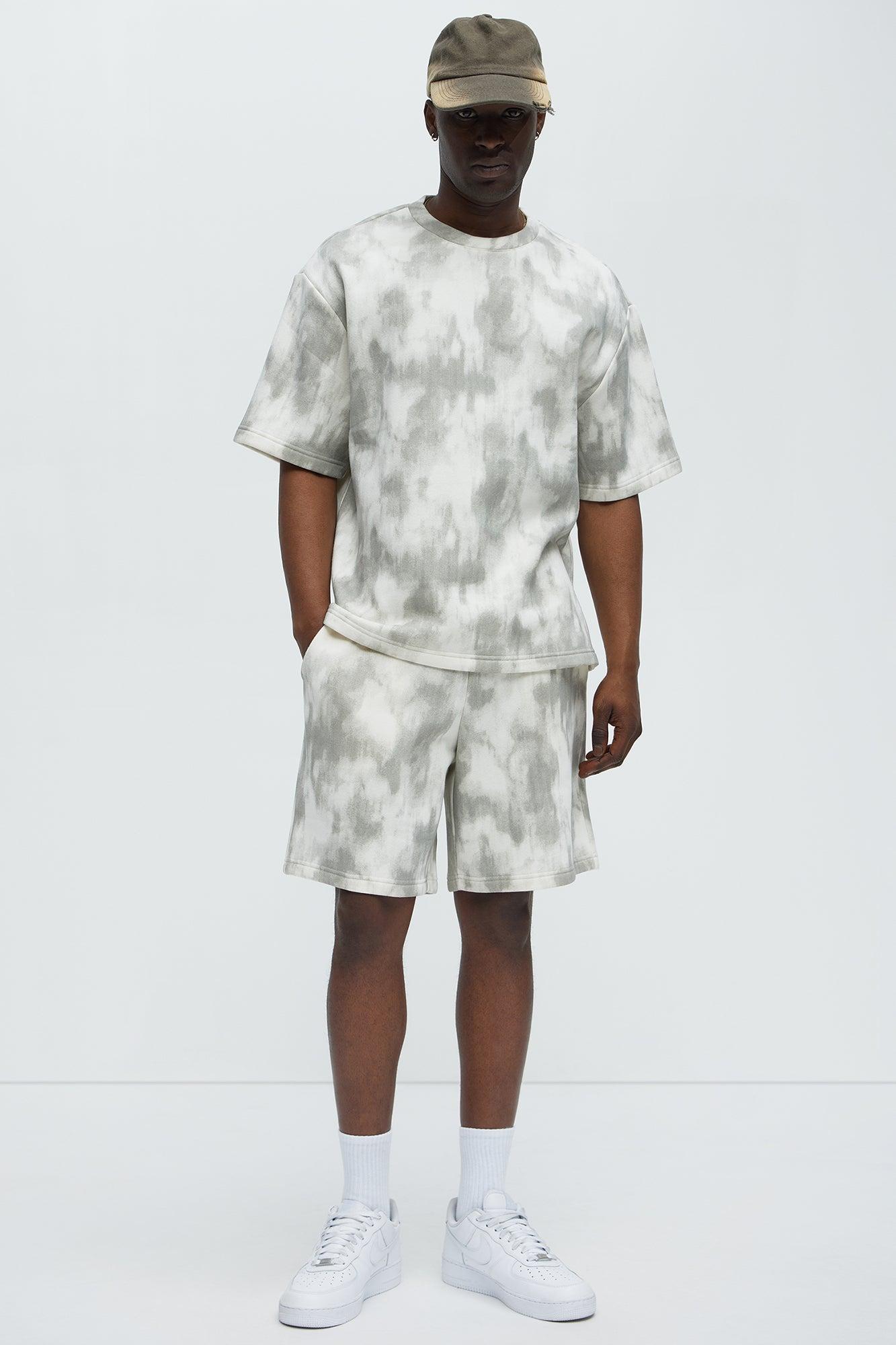 Tyson Faded Relaxed Shorts - Cream/combo Male Product Image