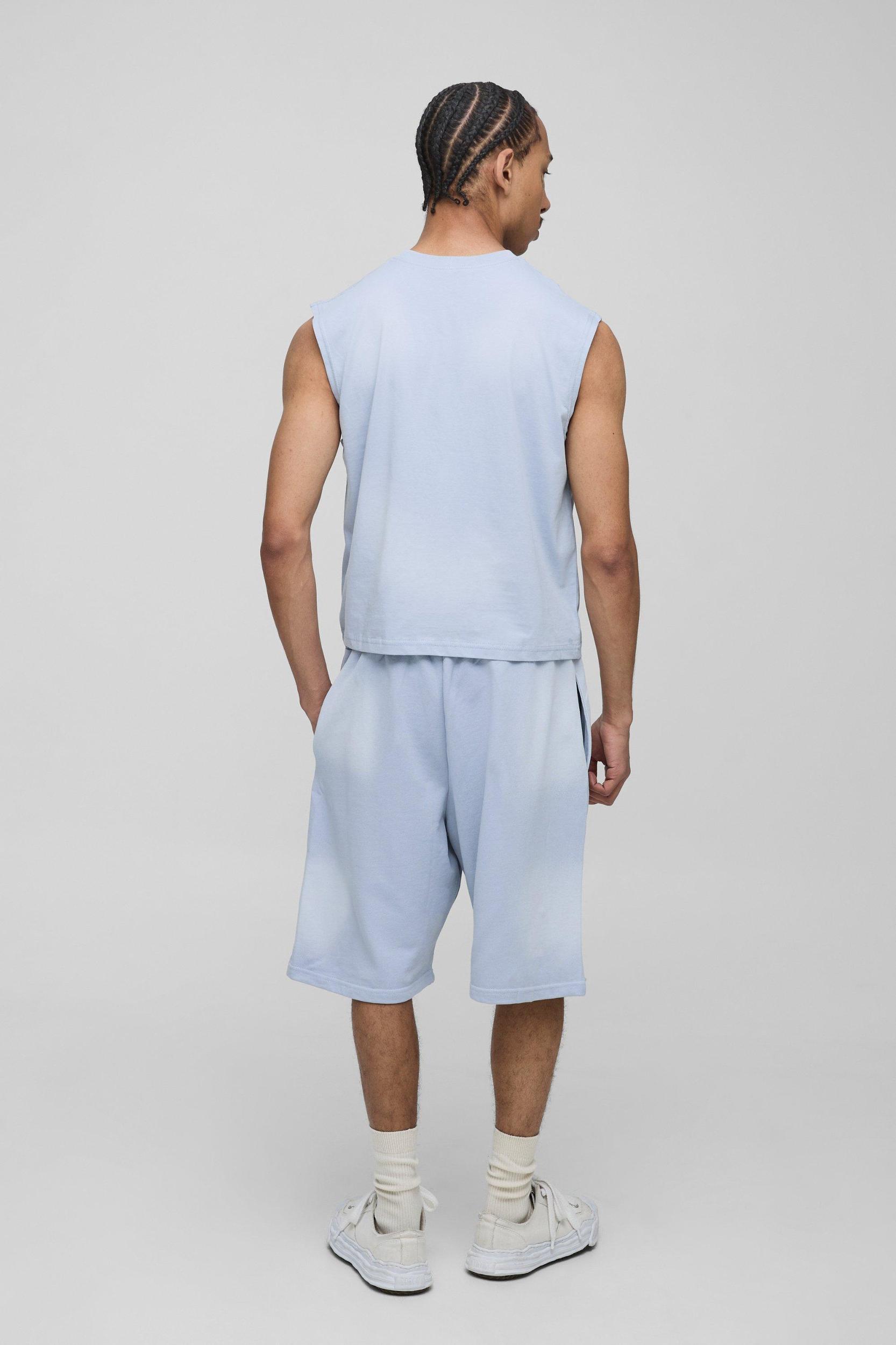Boxy Fit Washed Rhinestone Tank | boohooMAN USA Product Image