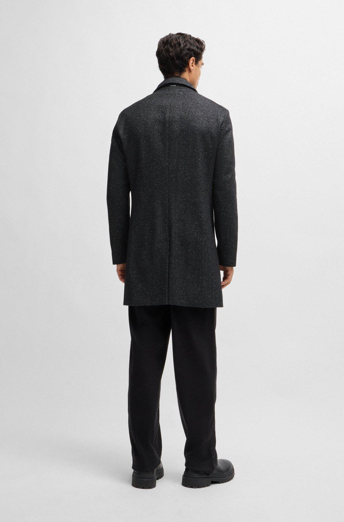 Slim-fit coat with detachable zip-up inner Product Image