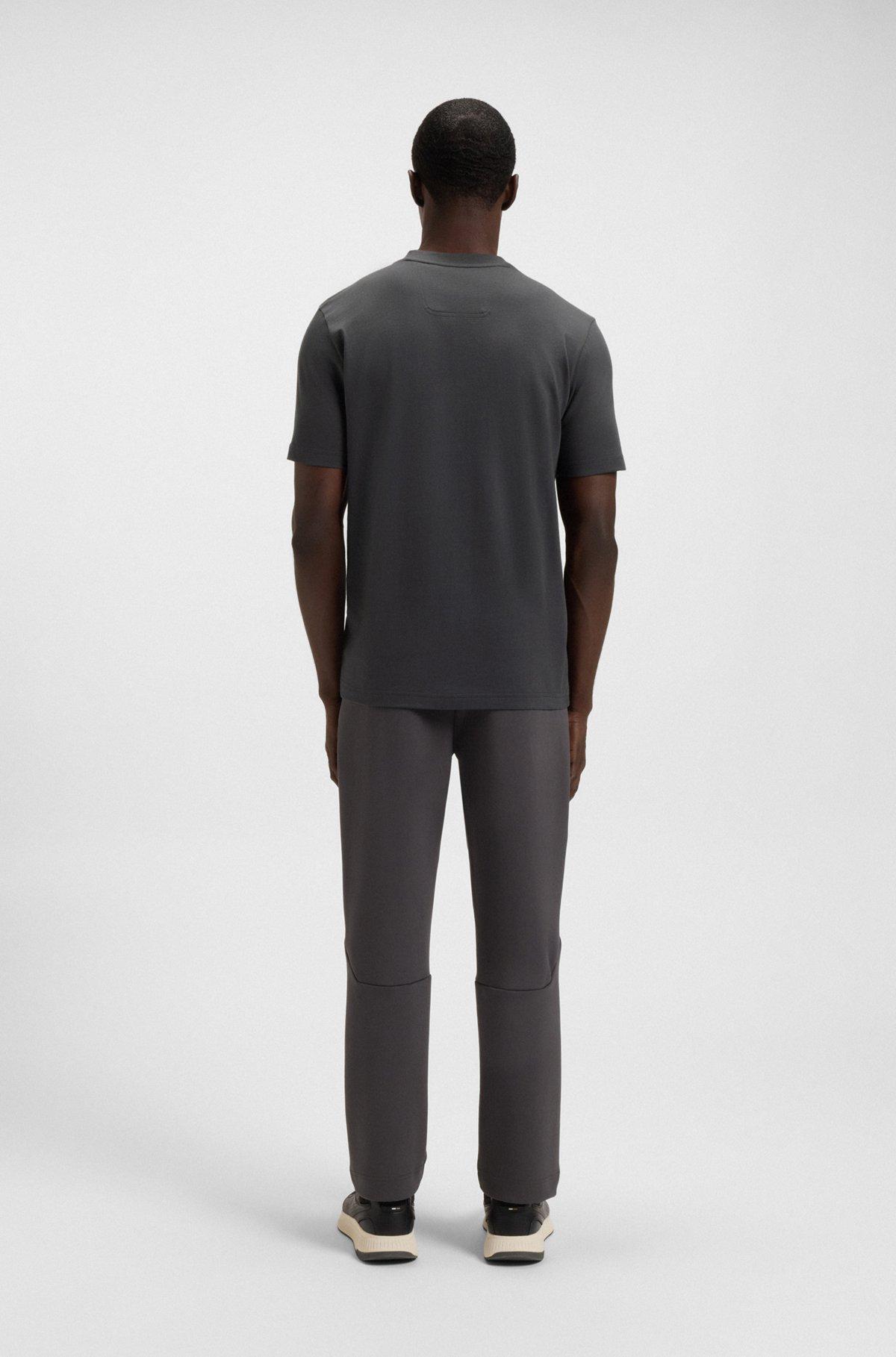 Cotton-jersey T-shirt with stripes and logo Product Image