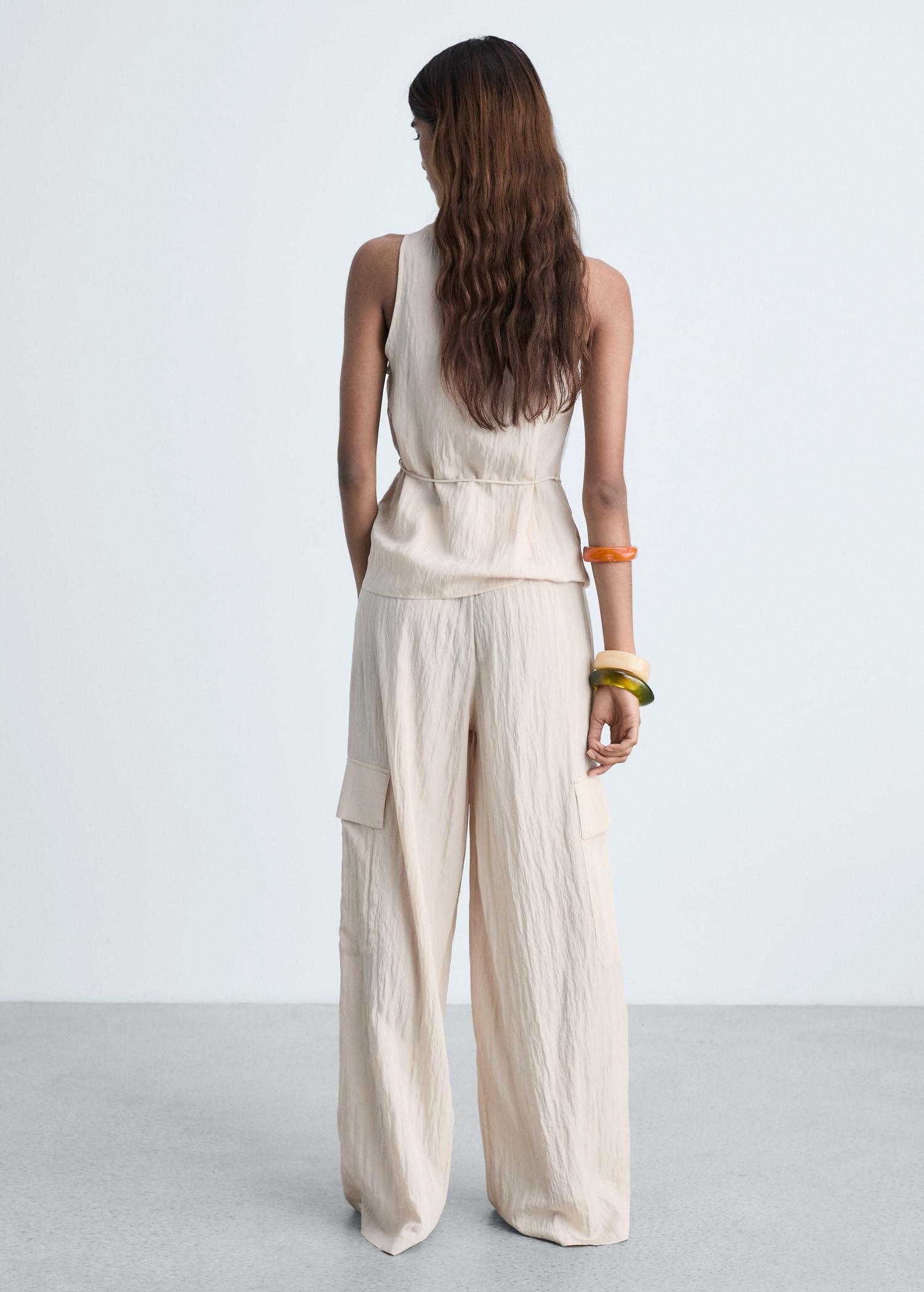 Textured cargo pants - Women | MANGO USA Product Image
