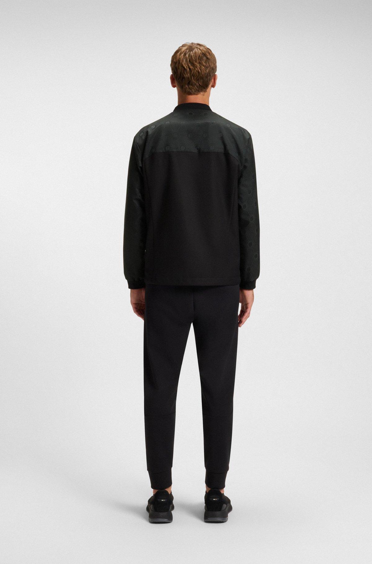 Water-repellent bomber jacket with Double B monogram jacquard Product Image