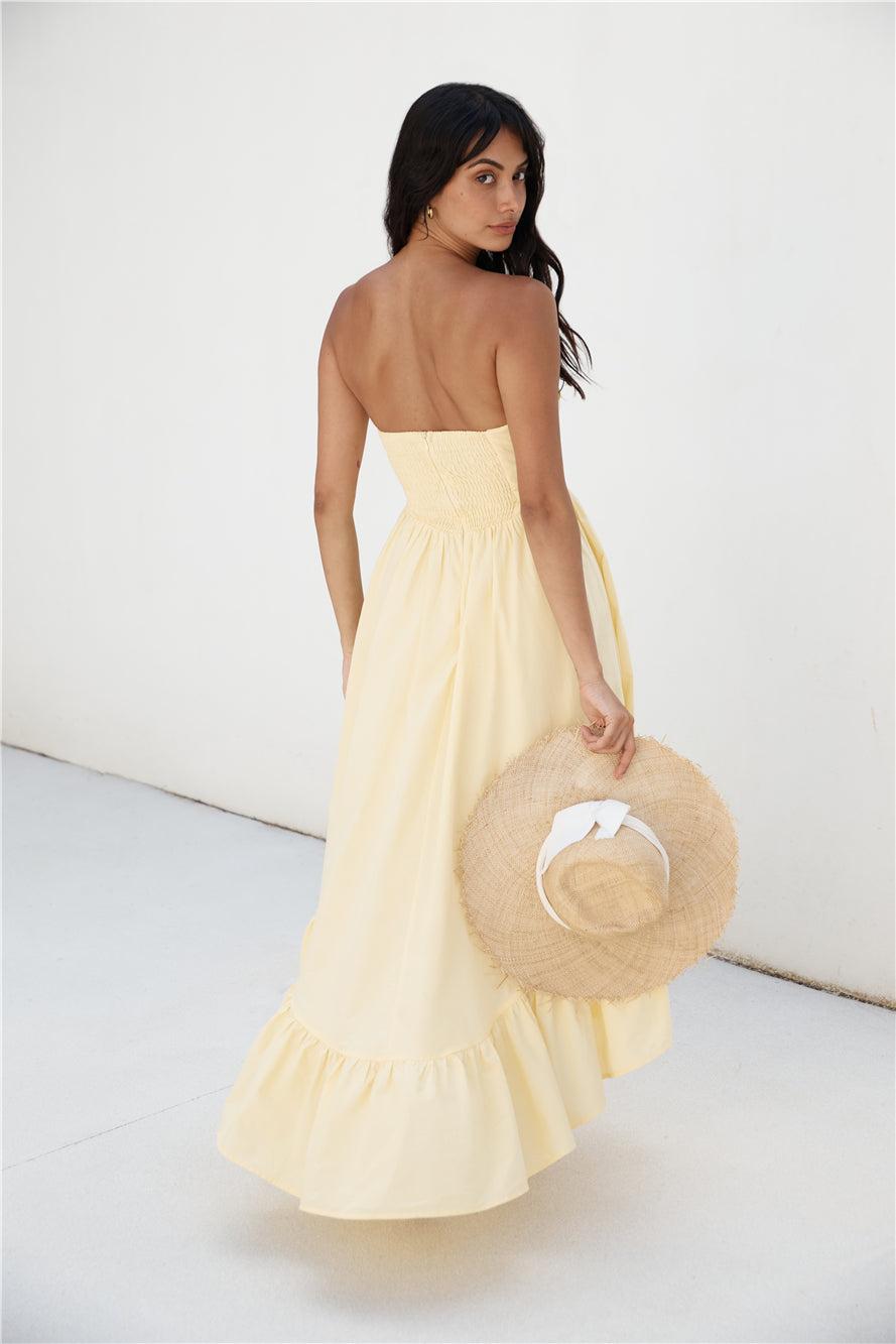 Love In The Summer Maxi Dress Yellow Product Image