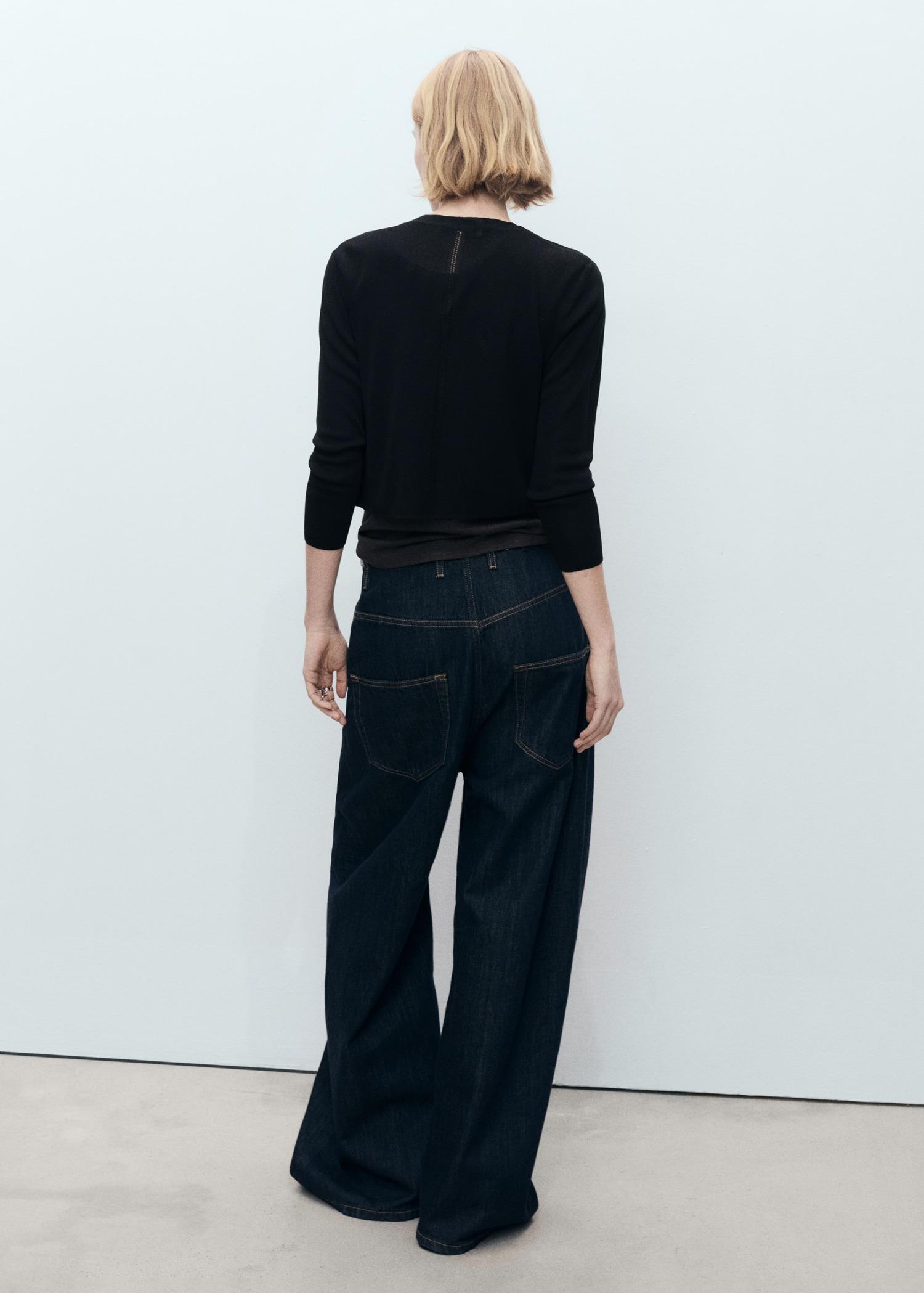 Knitted cropped cardigan - Women | MANGO USA Product Image