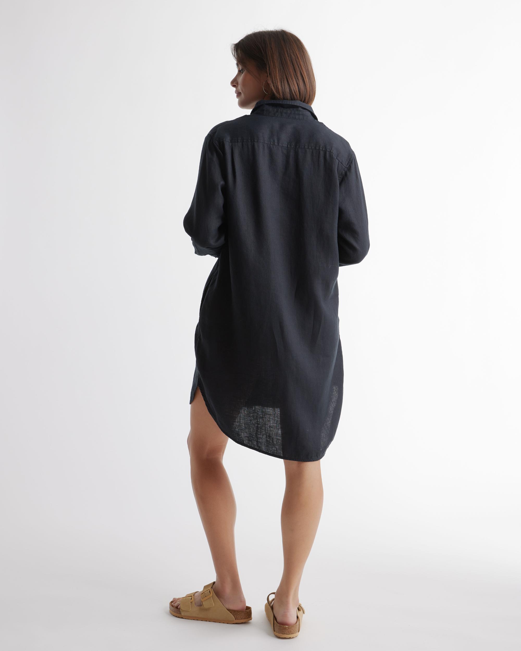 Quince | Women's 100% European Linen Shirt Dress Organic Linen Product Image