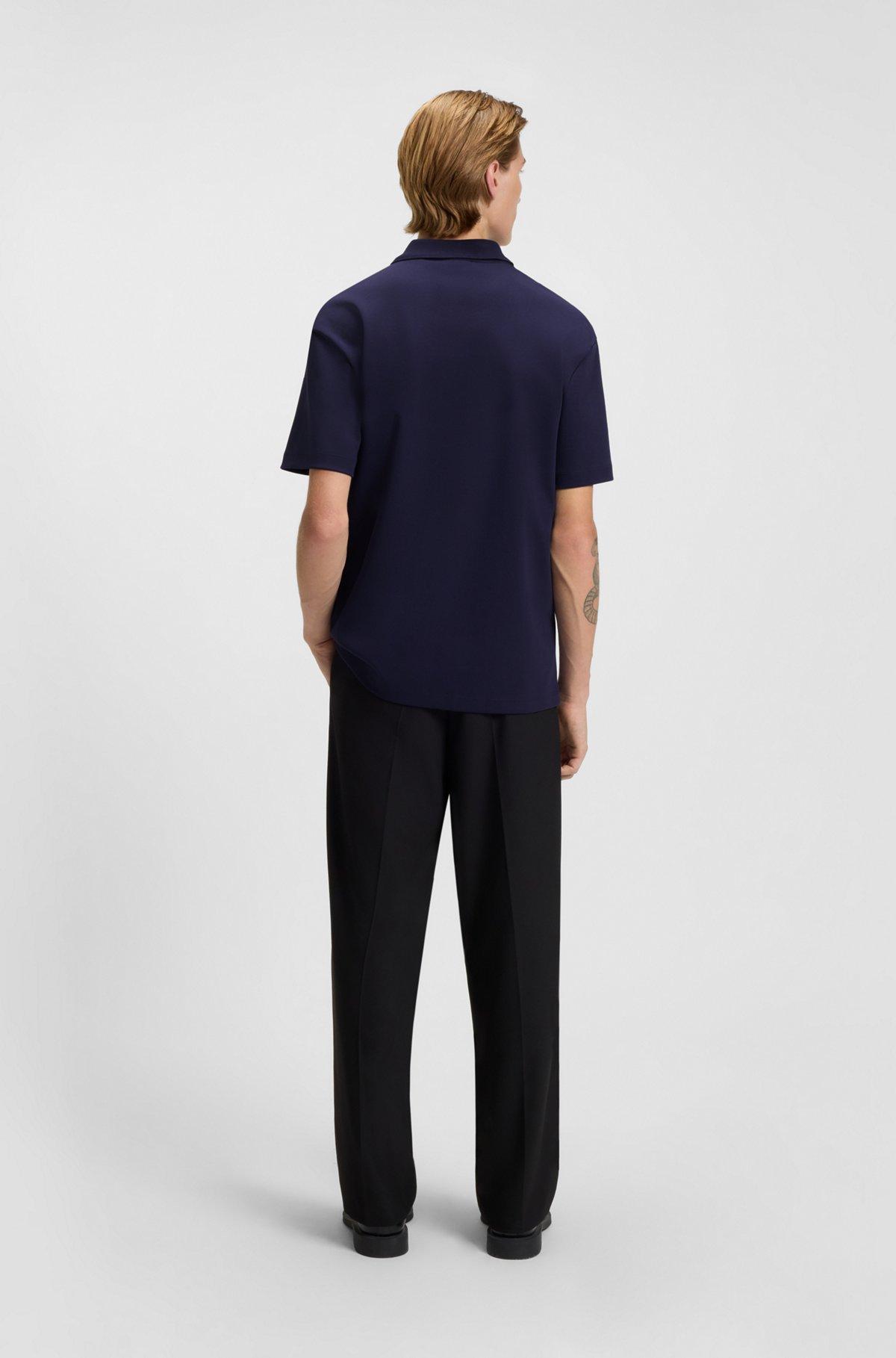 Stacked-logo polo shirt in interlock cotton Product Image