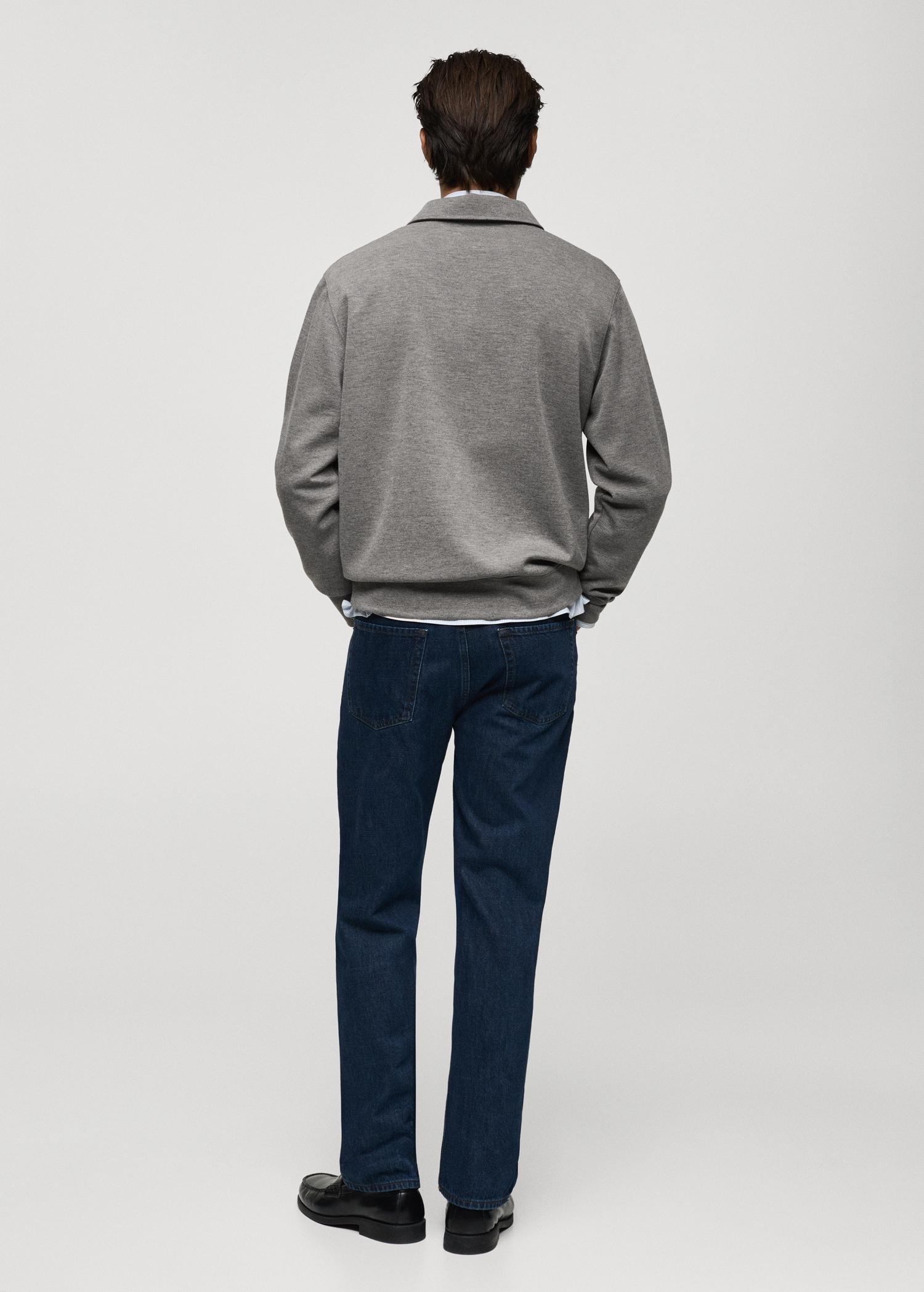 Regular-fit polo sweatshirt - Men | MANGO USA Product Image