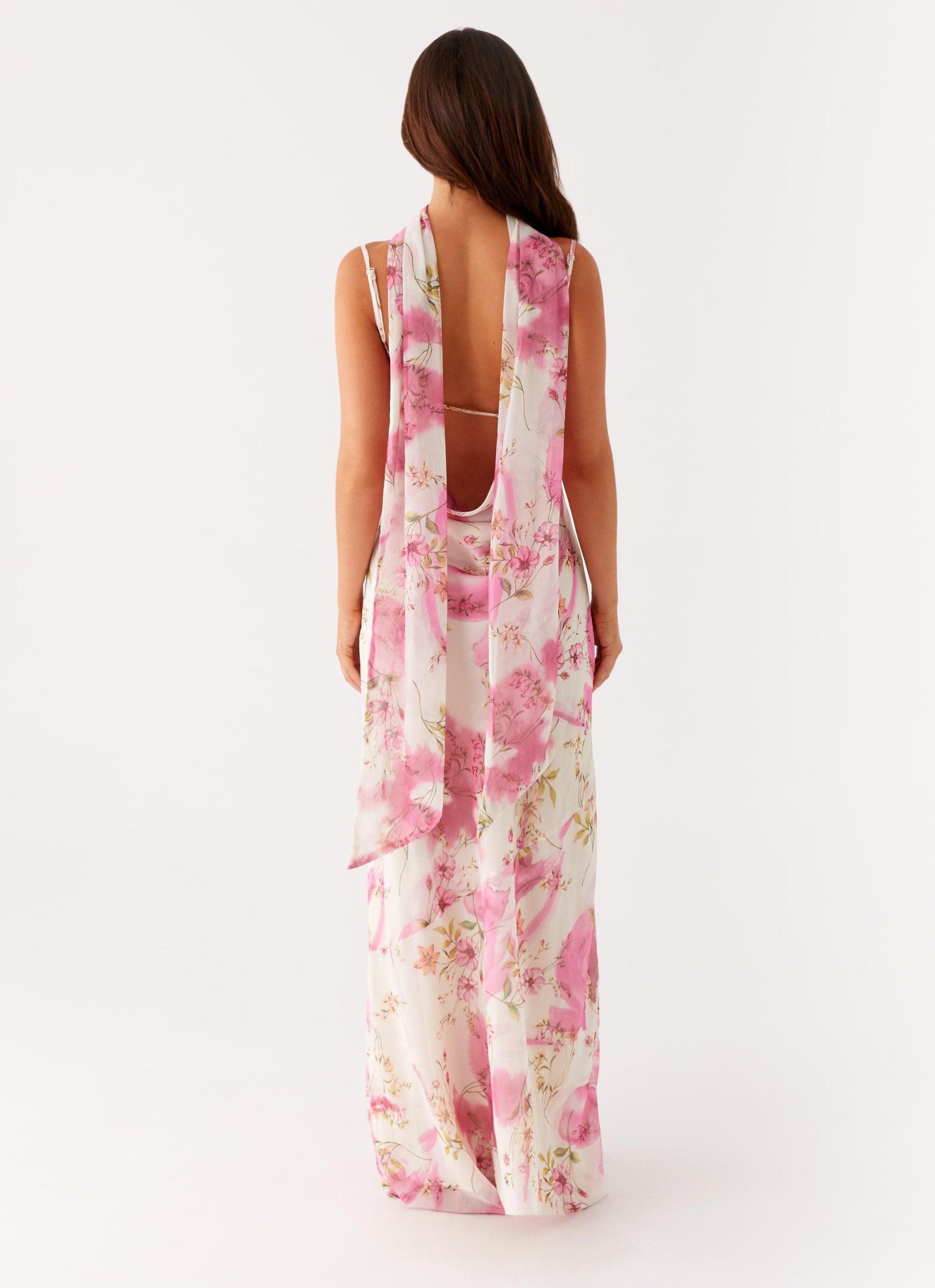 Spencer Maxi Dress - Ivory Floral Print Product Image