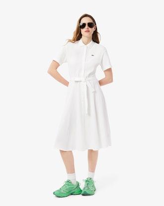 Women's Flared Mini-Piqué Polo Dress Product Image