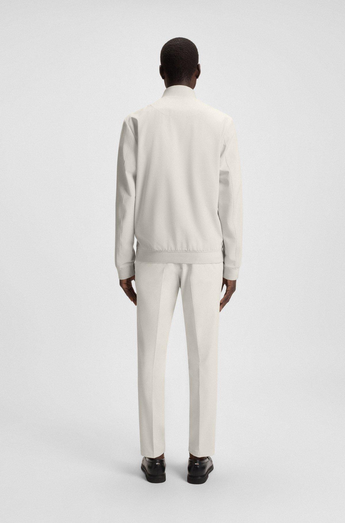 BOSS - Water-repellent jacket in performance-stretch fabric - White Product Image