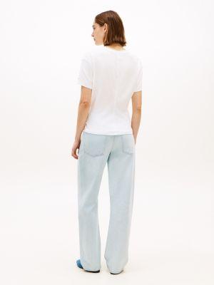 Tie-Front Slub Cotton T-Shirt Product Image