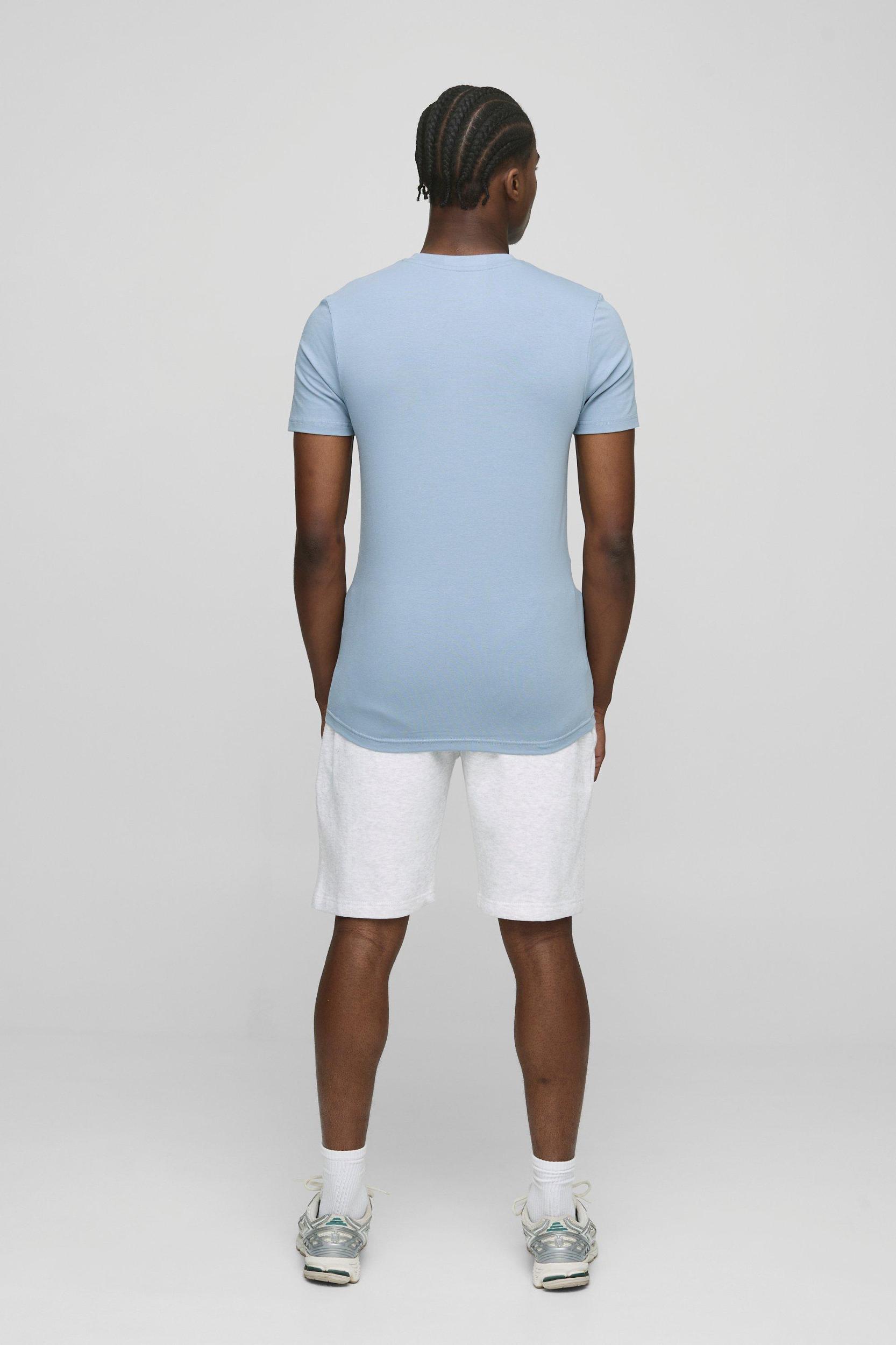 MAN. Basic Muscle Fit Crew Neck T-Shirt | boohooMAN USA Product Image