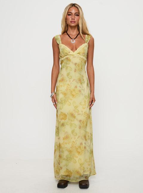 Fernwood Maxi Dress Yellow Multi Product Image