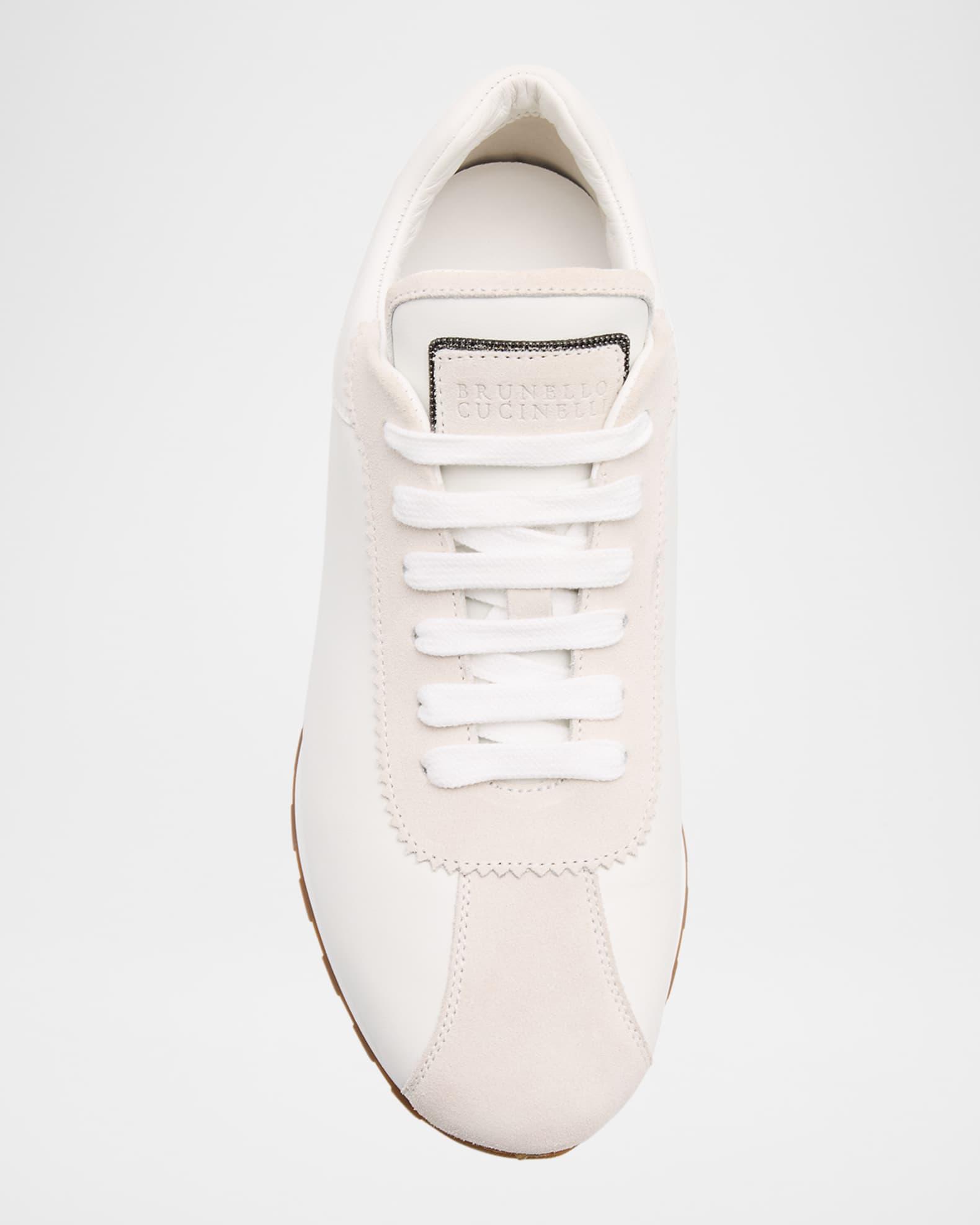 Low-Top Leather Sneakers Product Image