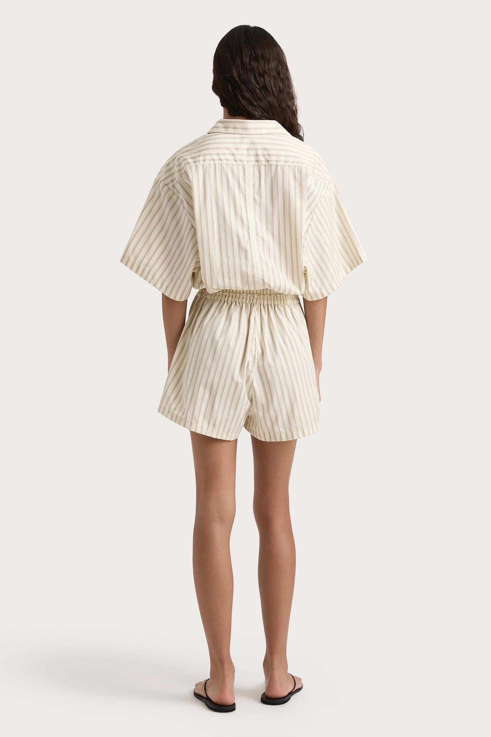 Faia Playsuit Shadow Stripe Butter - Final Sale Product Image