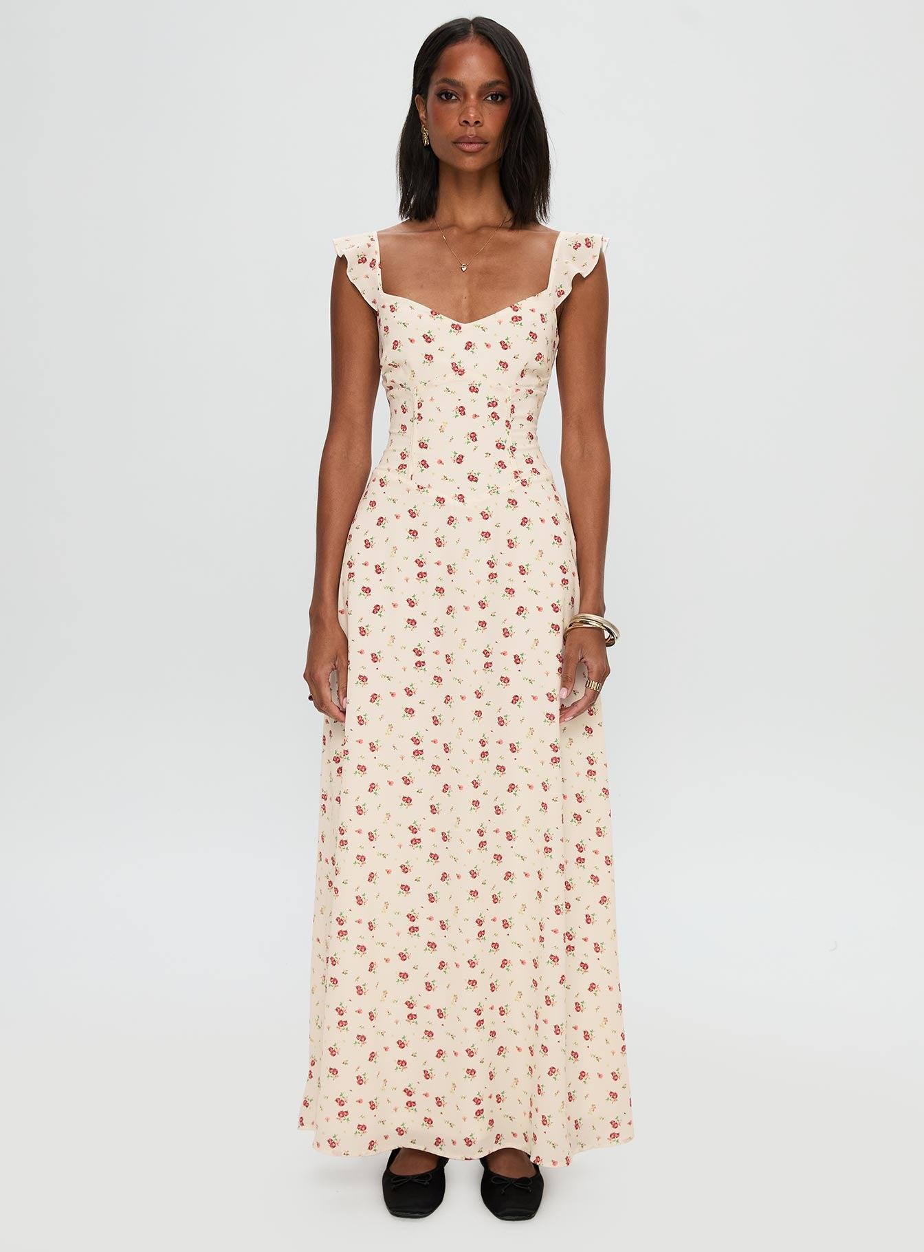 Maryana Maxi Dress Cream / Multi Product Image