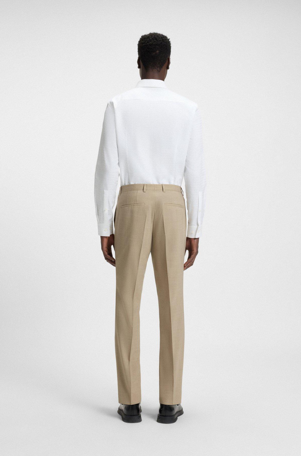 HUGO - Slim-fit shirt in cotton with logo jacquard - White Product Image