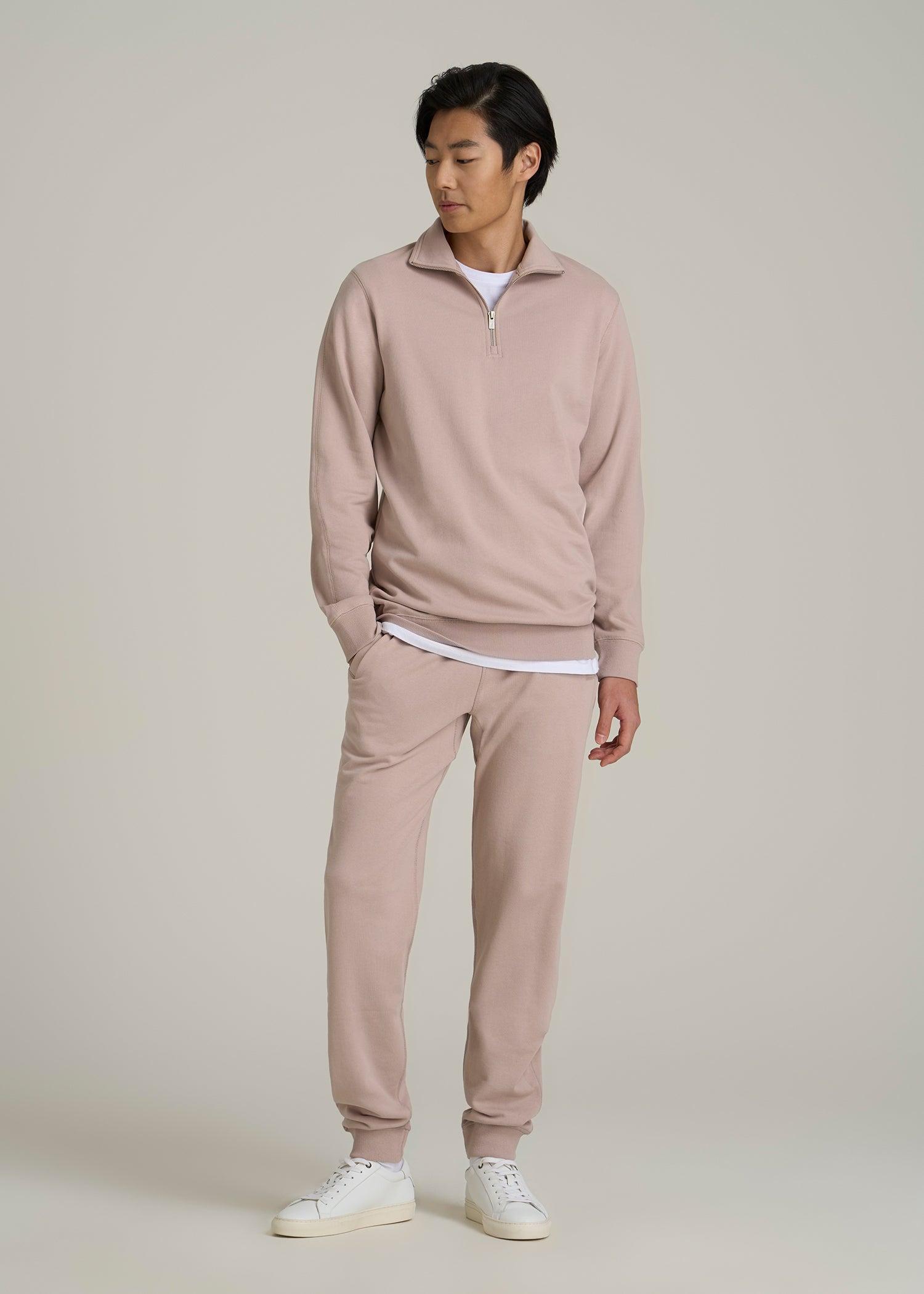 Wearever 2.0 French Terry Quarter-Zip Sweatshirt for Tall Men in Desert Rose Male Product Image