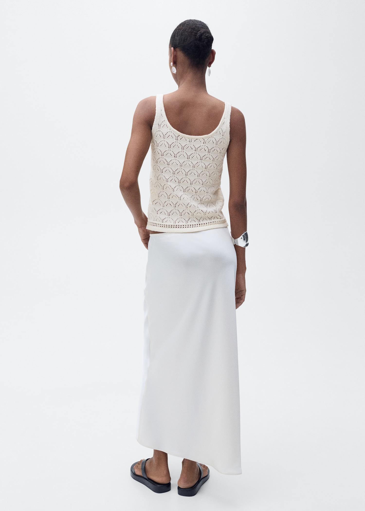 Openwork details knit top - Women | MANGO USA Product Image