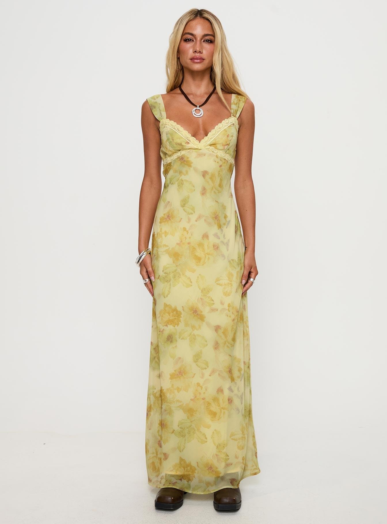 Fernwood Maxi Dress Yellow Multi Product Image