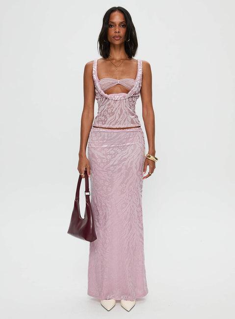 Kalei Maxi Skirt Pink Floral Product Image